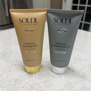 Soleil Moroccan Shampoo and Conditioner Set - Gold and Gray
